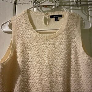 Lands’ End sleeveless 100% cashmere bling sweater-small like new